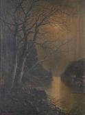 WORTH Nancy 1900-1900,SAILBOAT IN MOONLIGHT,
 signed and dated indistinc,Sloans & Kenyon 2007-04-21