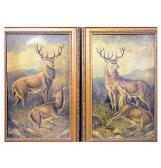 WORTHINGTON A 1800-1900,deer and stags in landscape,Jim Railton GB 2007-12-08