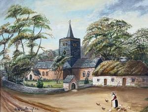 WORTHINGTON OF ABERYSTWYTH Alfred 1834-1927,Llanbadarn Fawr church, Aberystwyth, ,Rogers Jones & Co 2022-07-16
