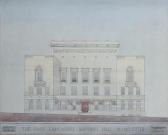 worthington percy 1864-1939,East Lancashire Masonic Hall, Manchester,elevation,Bonhams GB 2010-03-18