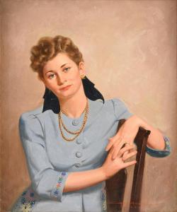 WORTHMAN Harry 1909-1989,Portrait of a Seated Female,1943,Simpson Galleries US 2017-06-10