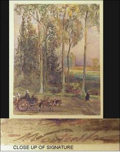 WOUTERS Augustinus Jacob B 1829-1904,landscape with figures in a horse drawn carr,Winter Associates 2008-07-14