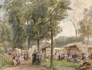 WOUTERS Augustinus Jacob B 1829-1904,Recreation in the park,Glerum NL 2010-09-06
