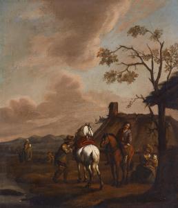 Wouwerman Peter 1623-1682,Resting Horseman,Lempertz DE 2022-11-19