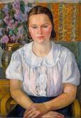 WRÓBLEWSKA Krystyna 1904-1994,Portret kobiety,1942,Sopocki Dom Aukcjny PL 2016-05-02