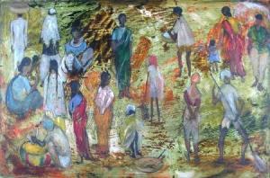 WREFORD Elaine 1919-1995,Pattern of Indians,Elder Fine Art AU 2010-05-02