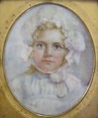 WREN Louisa 1800-1900,Head and Shoulders Portrait of a Young Girl,Keys GB 2008-08-08