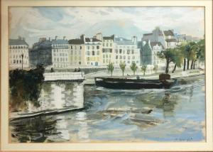 WRIGHT Anne 1935,Parisian Canal View,Lots Road Auctions GB 2020-04-19