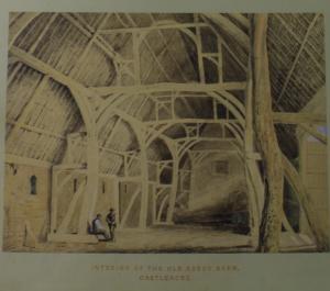 WRIGHT Charles L 1900-1900,Interior of the Old Abbey Barn, Castleacre,Keys GB 2016-09-06