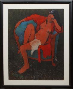 WRIGHT Don 1938-2007,Seated Nude,2000,Neal Auction Company US 2023-11-15