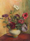 WRIGHT Elva,Still Life of Vase with Flowers,Hindman US 2015-08-19