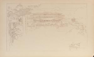 WRIGHT Frank Lloyd 1869-1959,Wasmuth Portfolio print plate IV Shaw,Treadway US 2004-05-23