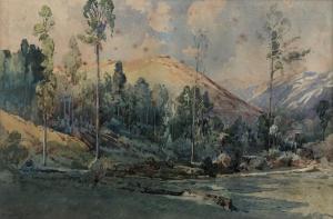 WRIGHT Frank 1860-1923,New Zealand Landscape,International Art Centre NZ 2023-02-13