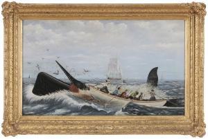 WRIGHT George Frederick 1828-1881,Sperm Whaling,Brunk Auctions US 2015-09-11