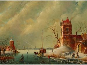 WRIGHT Gordon Butler 1925,A Dutch winter landscape,Duke & Son GB 2015-04-16