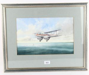 WRIGHT Gordon Butler 1925,European Airways Rapide passing the Longship,1959,Burstow and Hewett 2023-02-23