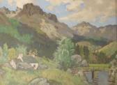 WRIGHT James 1885-1947,COTTAGE AND RIVER IN A HIGHLAND LANDSCAPE,Great Western GB 2021-06-23