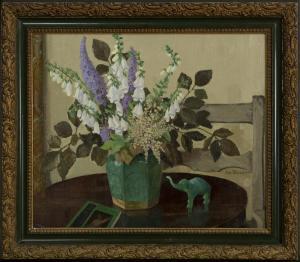WRIGHT James 1885-1947,STILL LIFE WITH A MODEL ELEPHANT,McTear's GB 2021-10-03