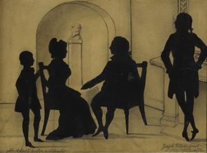 WRIGHT Joseph 1756-1793,SILHOUETTE PORTRAIT OF MR. ROBERT T. BAKER AND FAM,Sotheby's GB 2018-01-18