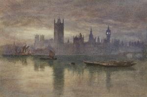 WRIGHT Richard Henry,A view of the Palace of Westminster across the Tha,Rosebery's 2023-07-19