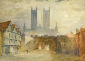 WRIGHT Richard Henry 1857-1930,Lincoln Cathedral,1904,Canterbury Auction GB 2023-07-29