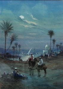 WRIGHT Robert Murdoch 1858-1926,Arab scenes with figures and cam,1923,Bellmans Fine Art Auctioneers 2020-09-15