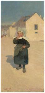 WRIGHT Robert Murdoch 1858-1926,Breton girl,1891,Christie's GB 2023-10-21