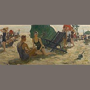 WRIGHT STEWART Robert 1875-1980,A conversation on the beach,1926,Bonhams GB 2012-05-15