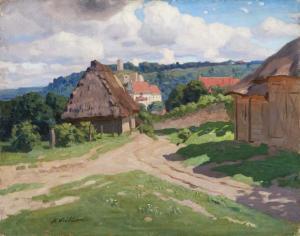 WROBLEWSKY Konstantin Haritonov 1868-1939,Bergige Landschaft bei einer Burg,Lempertz DE 2018-09-19