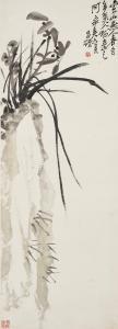 Wu Changshuo 1844-1927,Orchid on Rock,1911,Bonhams GB 2019-05-22