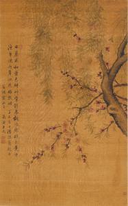 WU WANG 1632-1690,Plums and Willow,1672,Sotheby's GB 2021-10-12