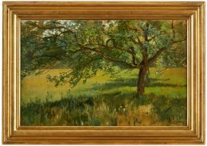 WUCHERER Fritz 1873-1948,Obstbäume auf einer Sommerwiese,Dobritz DE 2024-03-09