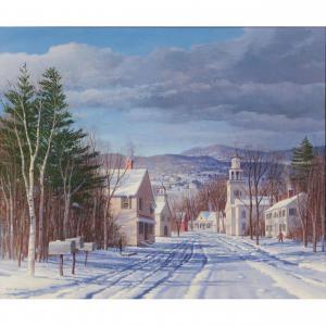 WUERMER Carl 1900-1983,Village in Winter,Skinner US 2023-01-25