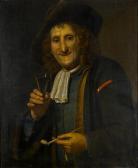 WULFRAET Mathijs 1648-1727,An elderly man in a grey coat with a greenwaistcoa,Bonhams GB 2008-10-29