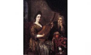 WULFRAET Mathijs 1648-1727,La joueuse de luth,Mercier & Cie FR 2002-03-10