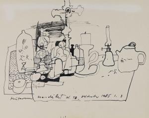 WURTZ Adam 1927-1994,Műterem/Csendélet N.10,ARTE HU 2024-10-24
