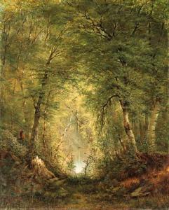 WUST Alexander 1837-1876,Hunter in a forest interior,Christie's GB 1999-01-12