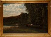 WUST Alexander 1837-1876,Landscape with trees and cows,Hood Bill & Sons US 2013-01-08