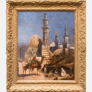 WUTTKE Carl 1849-1927,Mosque with peasants,Deutsch AT 2024-02-15