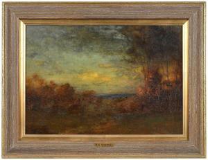 WYANT Alexander Helwig 1836-1892,Sunset Landscape,1889,Brunk Auctions US 2024-03-08