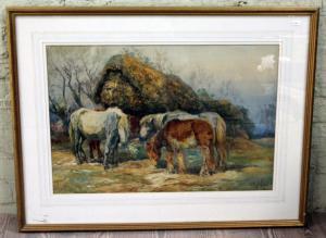 WYATT Augustus Charles 1863-1933,horse and cottage,Warren & Wignall GB 2017-05-24