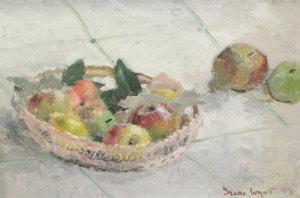WYATT Irene 1903-1987,Still life of fruit in a basket,Rosebery's GB 2007-09-11