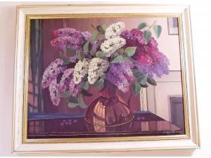 WYATT R.D,Vase of lilac,Smiths of Newent Auctioneers GB 2015-06-19