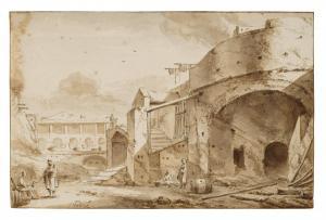 WYCK Thomas 1616-1677,A street in an Italian town, with figures,Christie's GB 2024-02-01