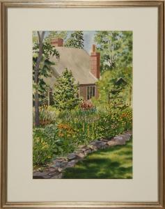 WYCKOFF Karol B 1900-1900,Cape Cod house with wildflower garden,Eldred's US 2009-08-12