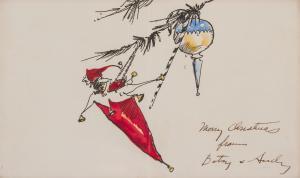 WYETH Andrew 1917-2009,Merry Christmas from Betsy and Andy,Shannon's US 2019-05-02