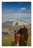 WYETH Newell Convers 1882-1945,A CALIFORNIA MISSION,1918,Sotheby's GB 2020-03-05