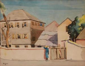 WYKES Frederic Kirtland 1905-1982,A Bahamian street scene,Elite US 2013-12-21