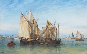 WYLD William 1806-1889,Fishing boats in an Italian coastal landscape,Bonhams GB 2022-10-25