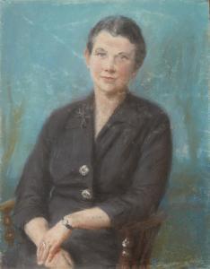 WYLDE Geoffrey Spencer 1903-1972,Portrait of Mrs. Tregaskes,Rosebery's GB 2024-02-06
